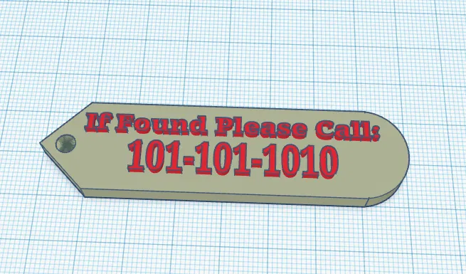 Thẻ số điện thoại có thể tùy chỉnh cho túi hoặc chìa khóa - Image 1