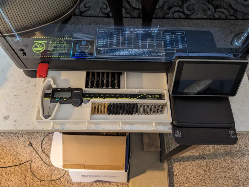 Ngăn kéo khay lưu trữ K1 Max với khe cắm caliper Mitutoyo 150 - Image 1