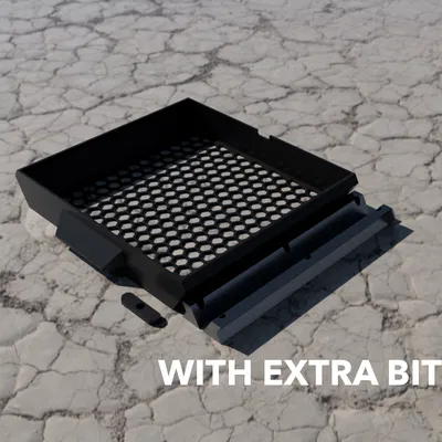 Dưới ngăn kéo bàn với người giữ, phần giữa và không có lỗ hổng.