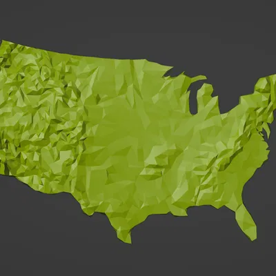 Thấp Poly USA thấp hơn 48 tiểu bang