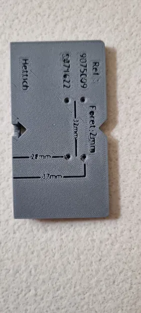 Gabarit Embase 28mm/37mm Hettich - Image 2