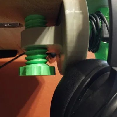 Người giữ tai nghe với phiên bản gắn bảng quản lý cáp - với tệp bước