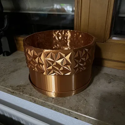 Người trồng chậu, với lỗ thoát nước, khay nhỏ giọt, hiện đại giữa thế kỷ