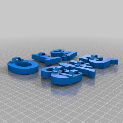 Số nhỏ giọt 0-5 (với móc treo hình ảnh Sawtooth)