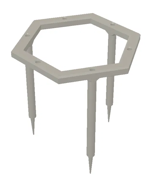 Hỗ trợ thực vật có thể xếp hình lục giác (nhiều hình lục giác) - Image 4