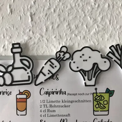 Nam châm nhà bếp cho công thức nấu ăn