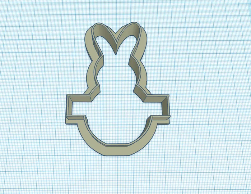 Bunny Cookie Cutter với khu vực tên - Image 1