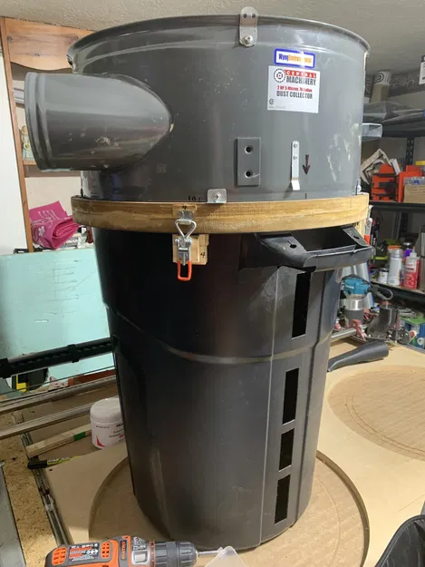 DIY CNC Tiết kiệm tiền Trick để thu thập bụi: Sử dụng thùng rác bình thường/túi cho HF Collector! - Image 1