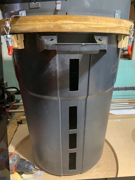 DIY CNC Tiết kiệm tiền Trick để thu thập bụi: Sử dụng thùng rác bình thường/túi cho HF Collector! - Image 12