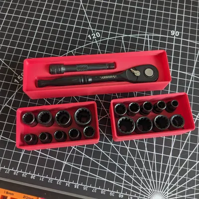 Gridfinity Husky Sockky Cờ lê thùng chứa