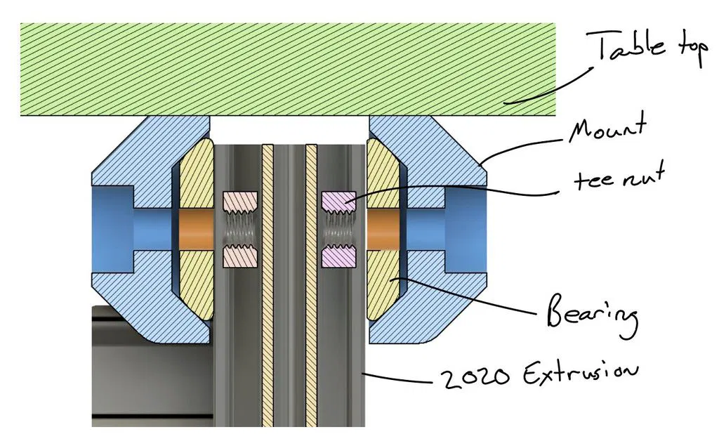 Bản lề chân gấp bàn - Image 2