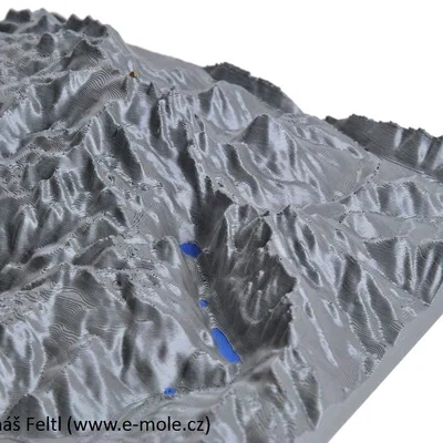 Địa hình 3D: Alps - Gần Dachstein