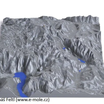 Địa hình 3D: Alps - Gần Dachstein