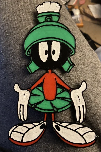 Marvin The Martian Wall Art - Bambu AMS chỉ - Image 1