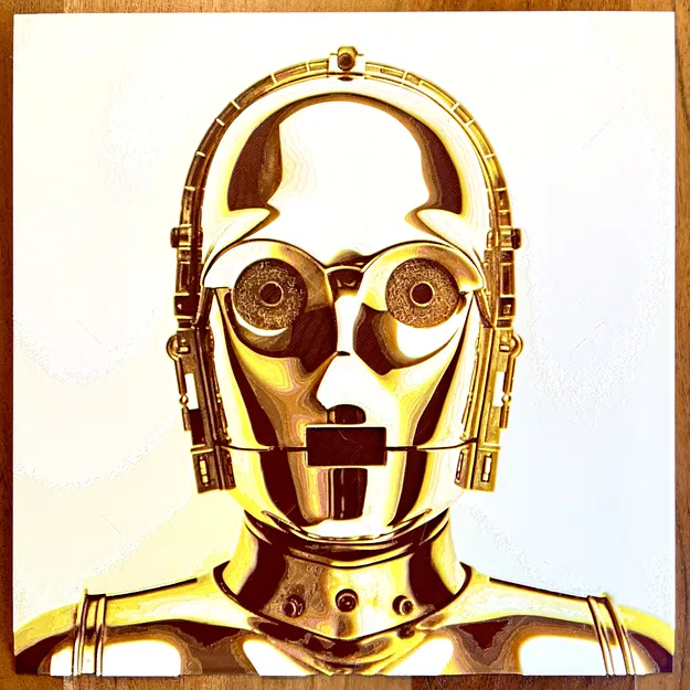 Chân dung C-3PO đầy màu sắc - Image 1