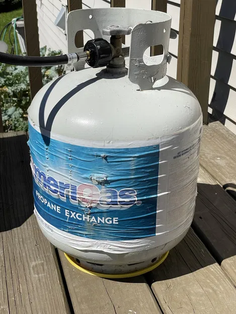 Vòng xe tăng propane đứng với hệ thống thoát nước - Image 3