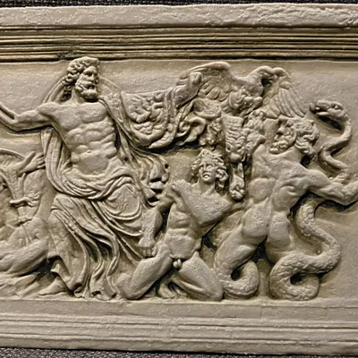 Zeus và Người khổng lồ (Khắc đá) - Bản in Hueforge