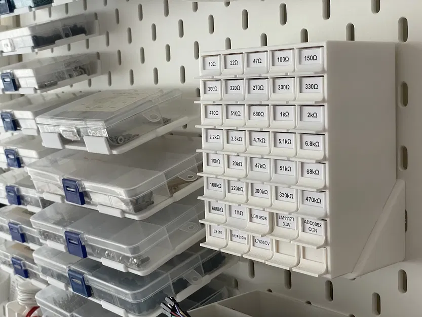 Hộp phân loại điện tử với IKEA Skadis Mount - Image 1