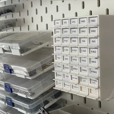 Hộp phân loại điện tử với IKEA Skadis Mount