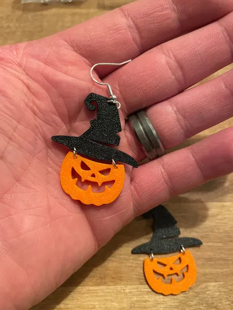 Hoa tai Halloween - Phù thủy bí ngô - Image 2