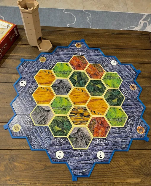 Khung giữ ô bàn chơi Catan Giải pháp 3D cho game thủ - Image 1