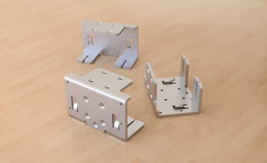 Mô hình CAD của whambam Universal x Tấm Gantry Tấm Rail Rail - Image 1