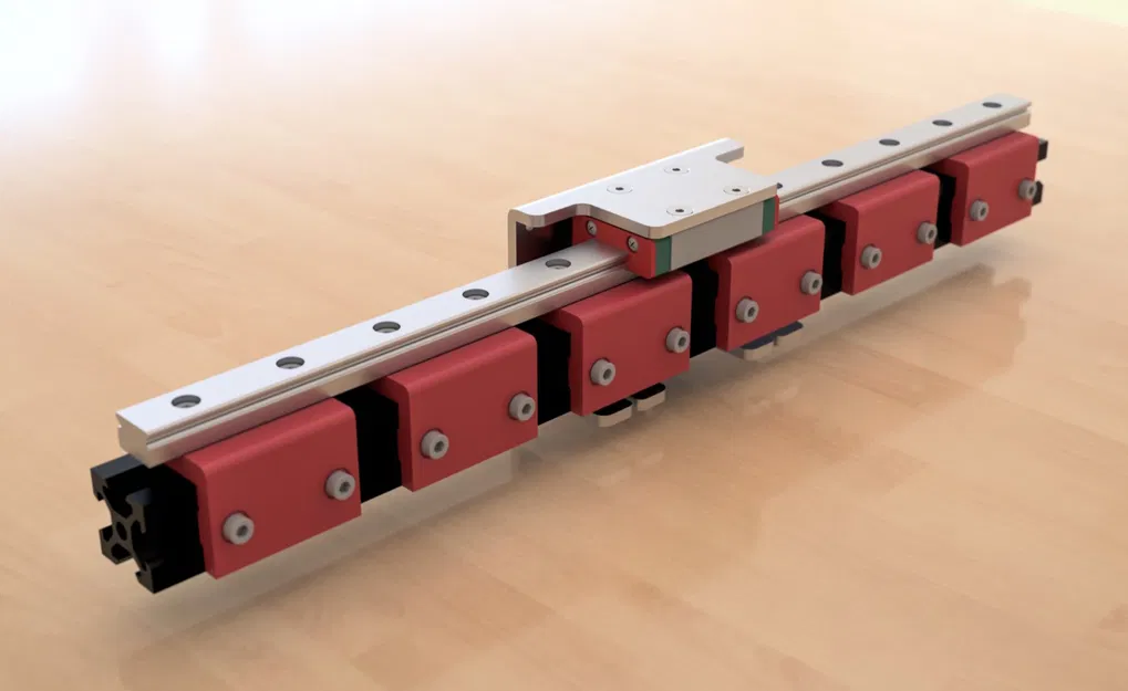 Mô hình CAD của whambam Universal x Tấm Gantry Tấm Rail Rail - Image 3