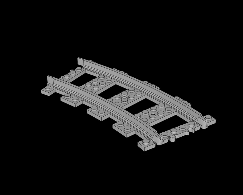 Lego Tương thích (53400.dat) Train Track 6 Studs Wide cong - Image 1