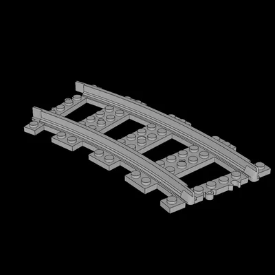 Lego Tương thích (53400.dat) Train Track 6 Studs Wide cong