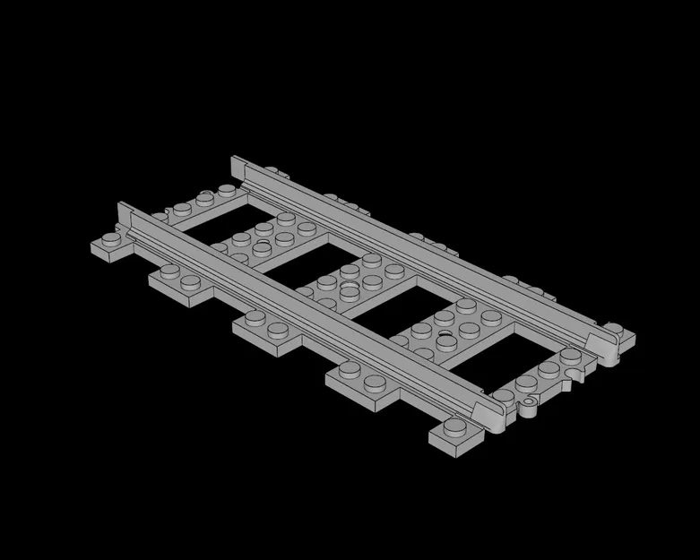 Lego Tương thích (53401.DAT) Train Track 6 Studs Wide Straight - Image 1
