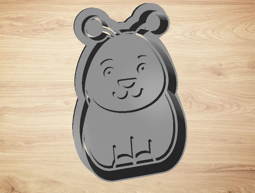 Cookie Cutter Bee 2 - Cutter and Stamp - Image 1