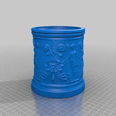 Cơ sở cột La Mã với thiết kế hoa