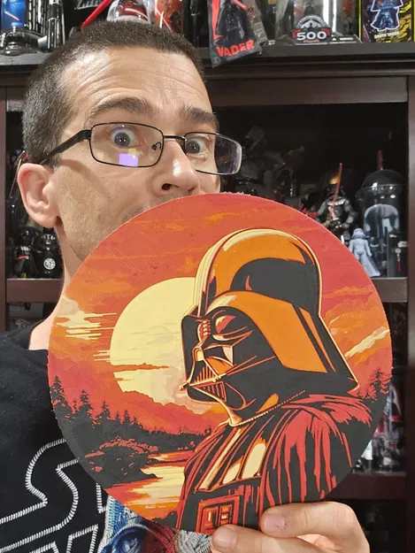 Chiến tranh giữa các vì sao (lấy cảm hứng) "Sith Sunset to Sunrise" Hueforge Darth Vader - Image 2