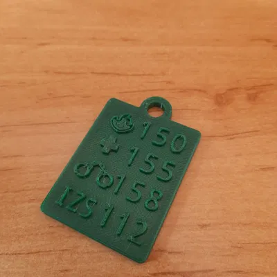 Mặt dây chuyền với số IRS