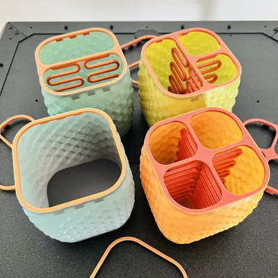 Ananas Pen Cup (chế độ bình hoa) với nắp và tách