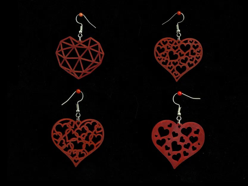 Bộ sưu tập hoa tai trái tim - Image 1