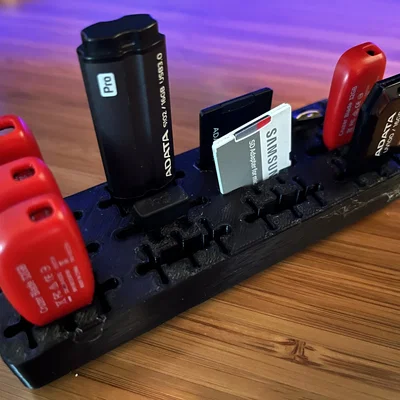 Gridfinity 1x3 USB/SD/MicroSD Chủ