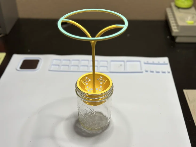 Mason Jar Net Pot có giá đỡ - Image 3