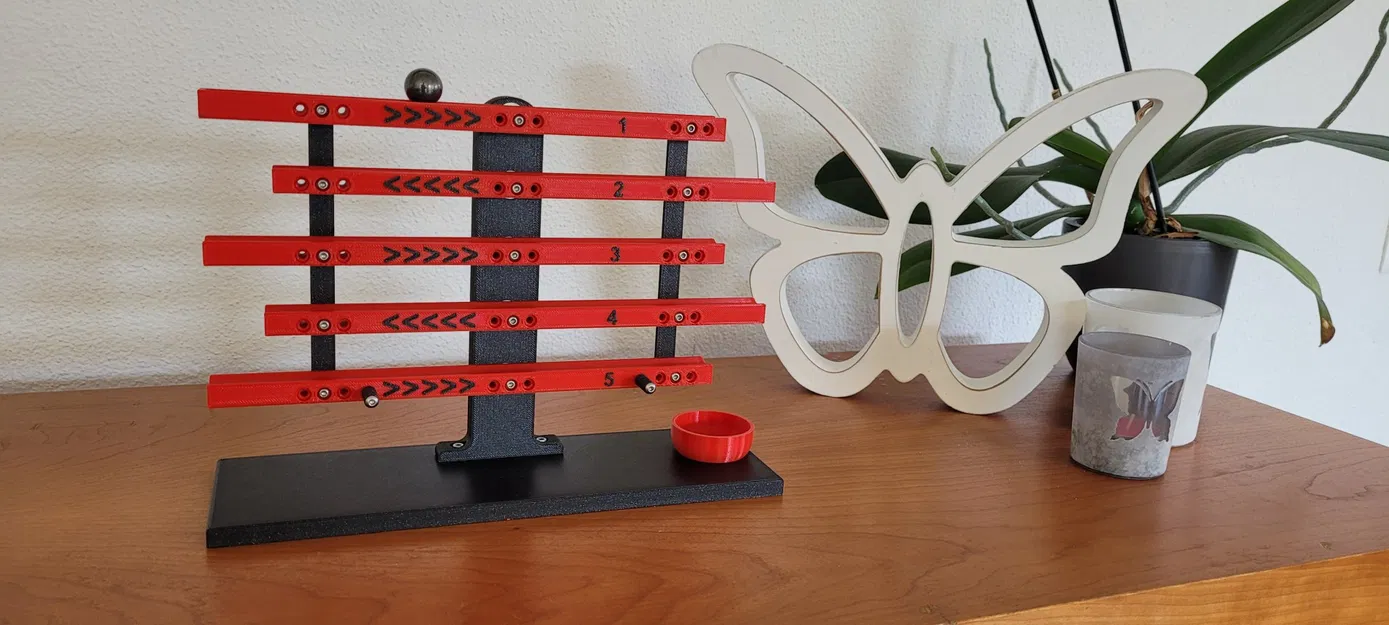 Trò chơi kỹ năng với một quả bóng và đường ray xếp tầng - Image 5