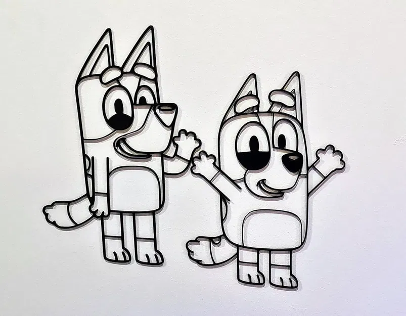 Bluey & Bingo 2D Wall Art - Image 1