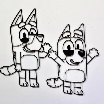 Bluey & Bingo 2D Wall Art