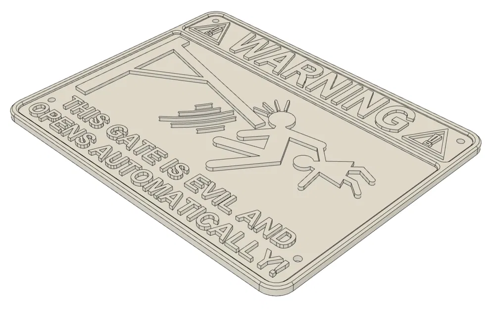 Dấu hiệu cảnh báo cho cửa nhà để xe điện/dấu hiệu cảnh báo cho cửa nhà để xe điện - Image 1