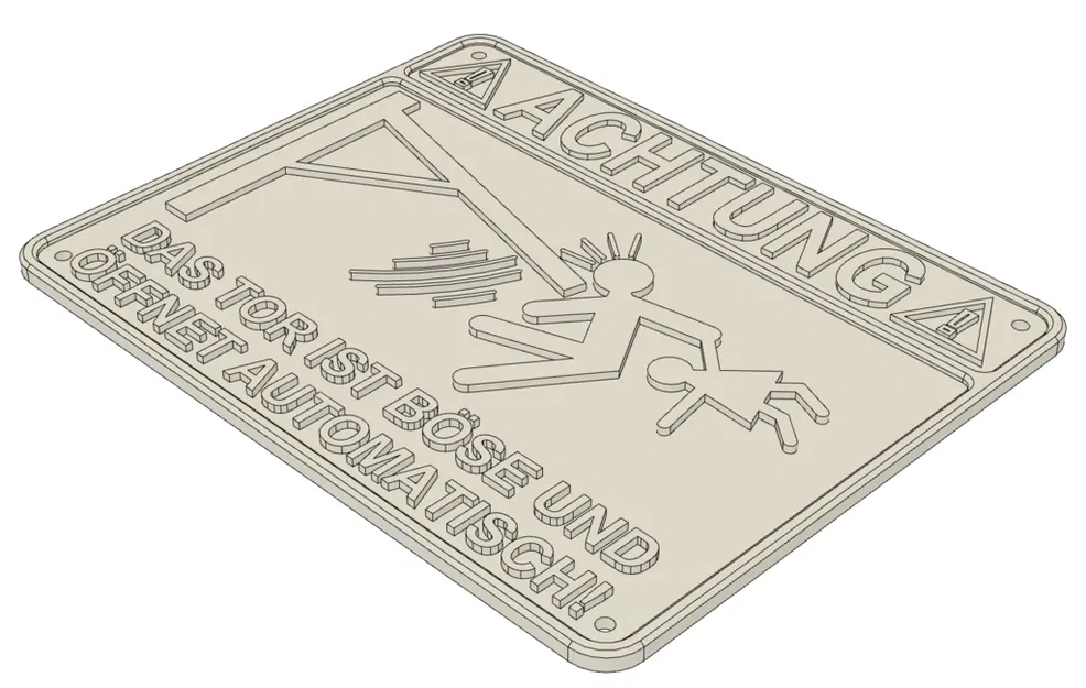 Dấu hiệu cảnh báo cho cửa nhà để xe điện/dấu hiệu cảnh báo cho cửa nhà để xe điện - Image 2