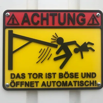 Dấu hiệu cảnh báo cho cửa nhà để xe điện/dấu hiệu cảnh báo cho cửa nhà để xe điện
