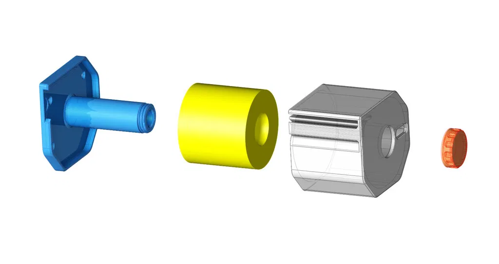EZ Loading Wall Mount Label Dister (với tệp bước) - Image 4