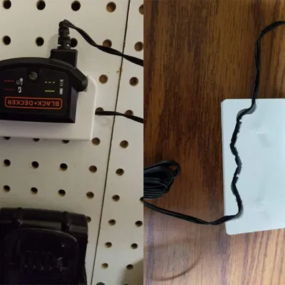 Giá đỡ bộ sạc pin Black & Decker tối đa 20V (với tùy chọn gắn bảng điều khiển 1 ") - Với tệp bước