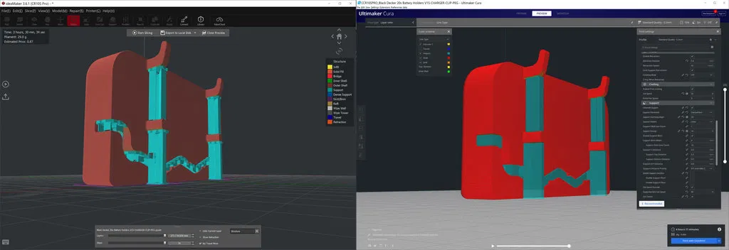 Giá đỡ bộ sạc pin Black & Decker tối đa 20V (với tùy chọn gắn bảng điều khiển 1 ") - Với tệp bước - Image 3
