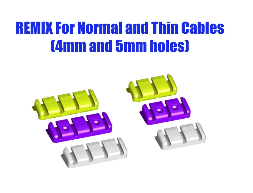 Bộ tổ chức cáp USB (vít gắn hoặc sử dụng dải lệnh) - Kích thước Muliple (phối lại cho cả cáp mỏng và thông thường)) - Image 1