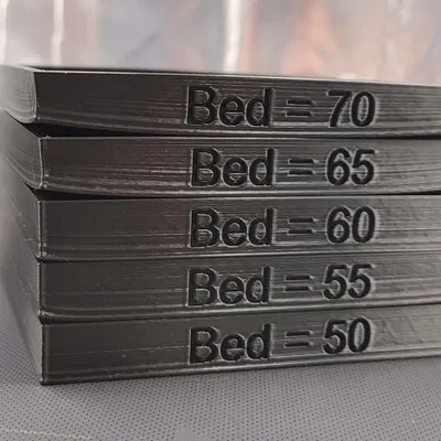 Kiểm tra nhiệt độ cong vênh trên giường (PLA)