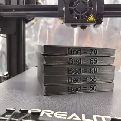 Kiểm tra nhiệt độ cong vênh trên giường (PLA)